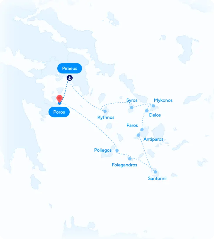 Jewels of the Cyclades cruise — day 1
